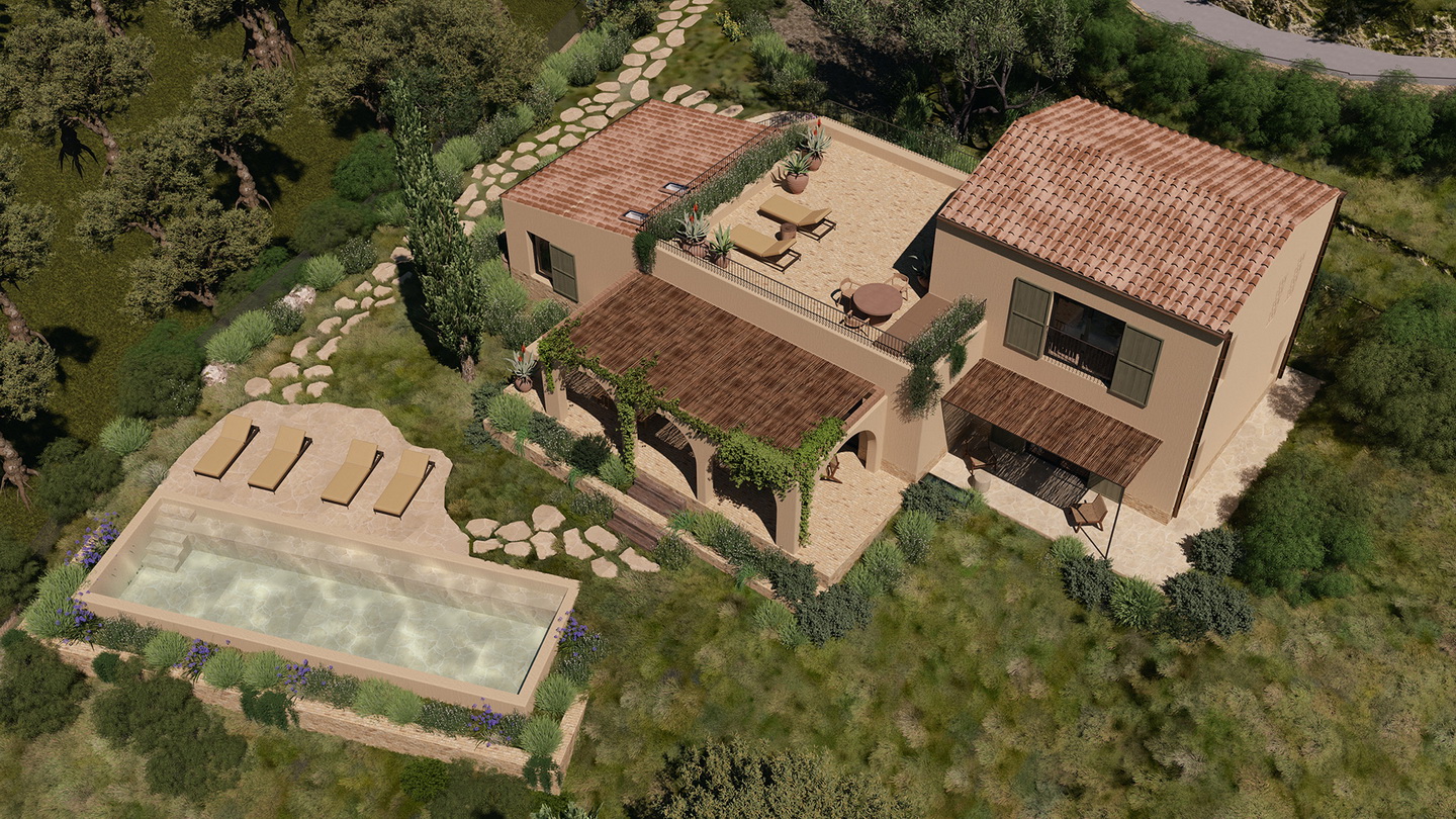 Thetacon Architecture Construction Corfu Kamara Minimal villa roofs bricks sea view in Agioi Theodoroi process outdoor general resize