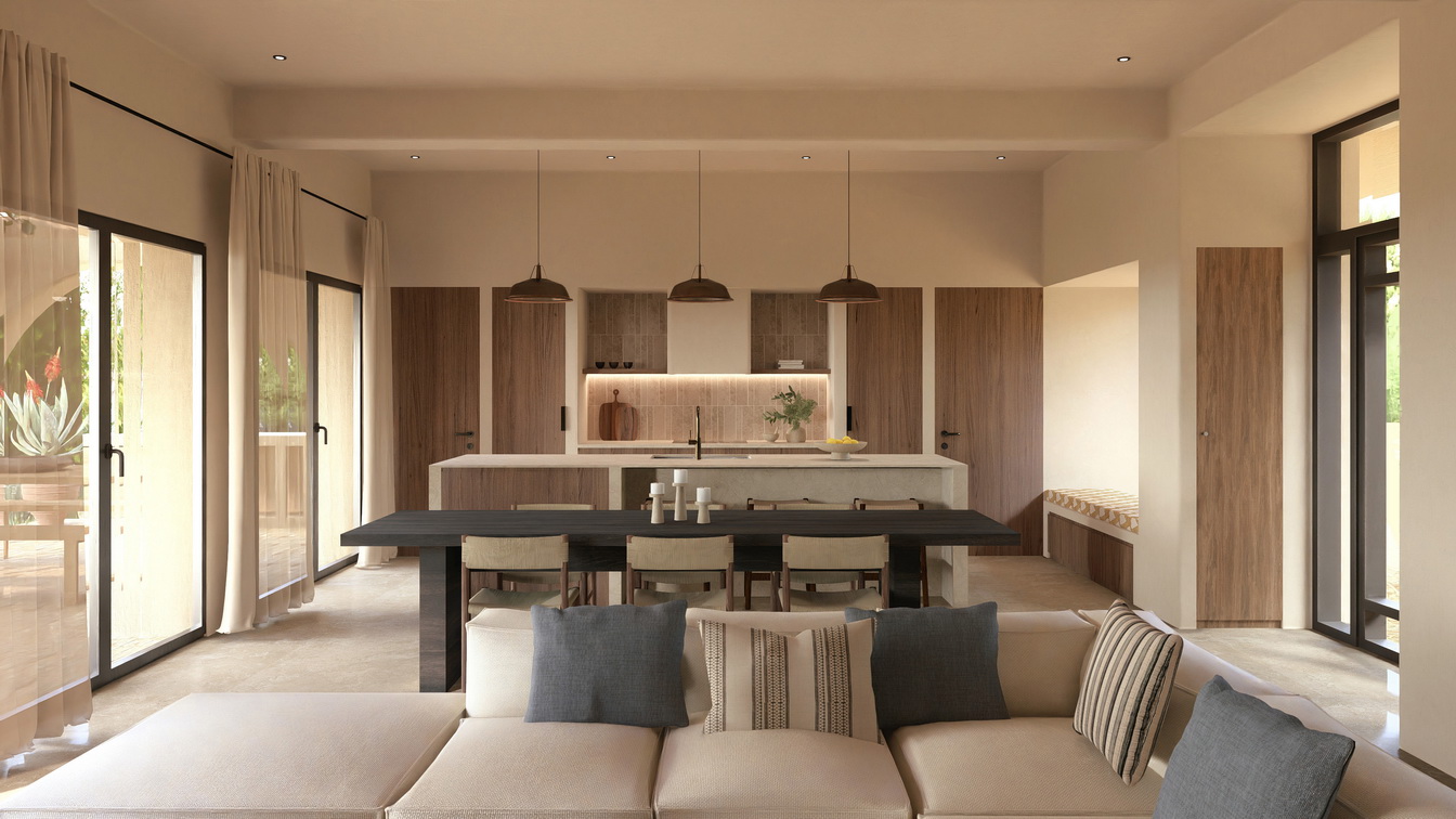 Thetacon Architecture Construction Corfu Kamara Minimal villa roofs bricks sea view in Agioi Theodoroi process indoor resize